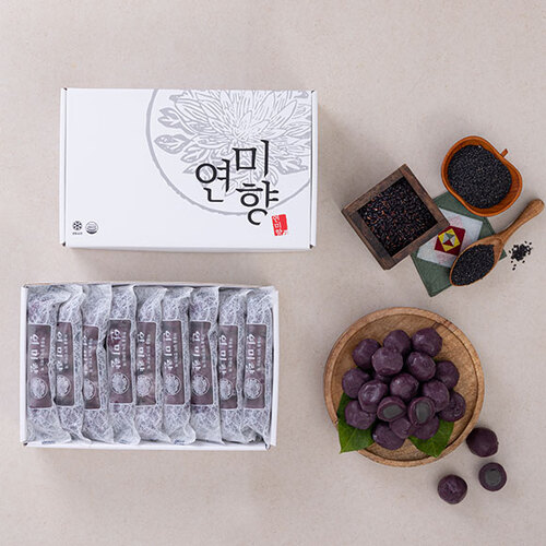 [개별포장] 연미향 국산 멥쌀 천연재료 흑임자 알떡 12개입 18개입